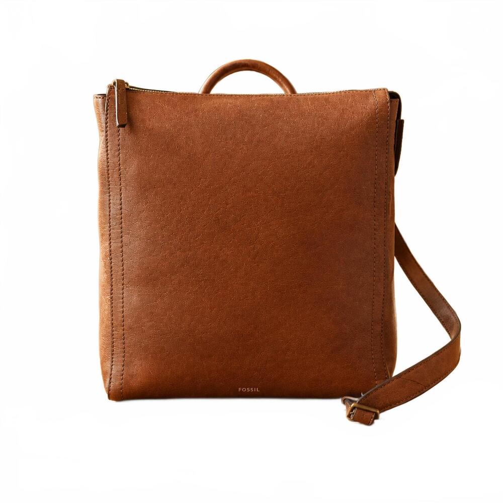 NEW FOSSIL parker backpack in brown
